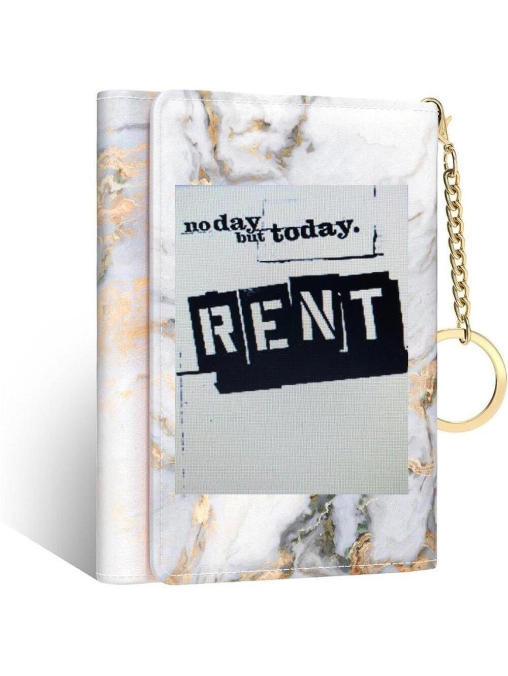 Marble Pattern RFID Blocking Wallet with Keyring